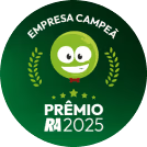 Selo Empresa Campeã Prêmio Reclame Aqui 2025